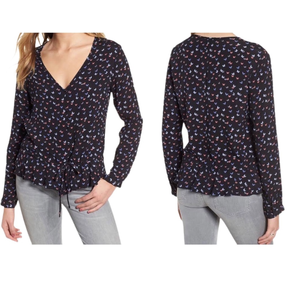 Rails Beaux Mariposa Butterfly Print Top